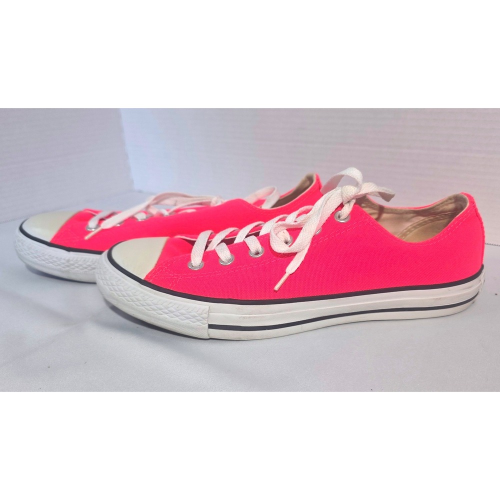 Converse Chuck Taylor All Star Low Top Neon Pink Sneakers Mens 8 Womens 10